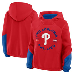 Philadelphia Phillies Women's Oversized Time to Win Pullover Hoodie Red