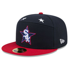 Chicago White Sox 2025 MLB All-Star Game Workout Side Patch 59FIFTY Fitted Hat Navy/Red | New Era