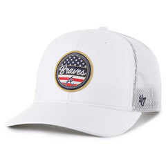 Atlanta Braves Homage Adjustable Trucker Hat White | 47 brand