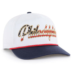 Philadelphia Phillies Patriotic Overhand Hitch Adjustable Hat White | 47 brand