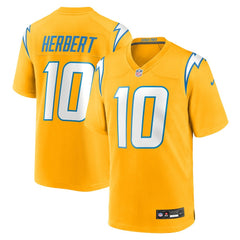 Justin Herbert Los Angeles Chargers Alternate Charger Power Game Player Jersey - Gold