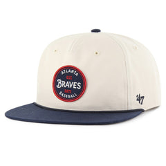 Atlanta Braves Payson Captain Adjustable Hat Natural | 47 brand