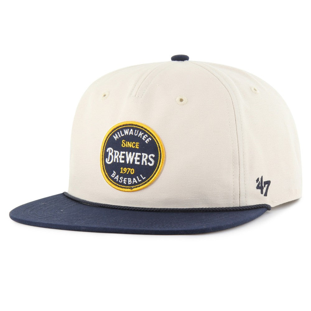 Milwaukee Brewers Payson Captain Adjustable Hat Natural | 47 brand