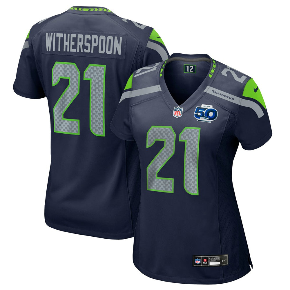 Devon Witherspoon Seattle Seahawks Women's Team 50th Season Game Jersey - College Navy