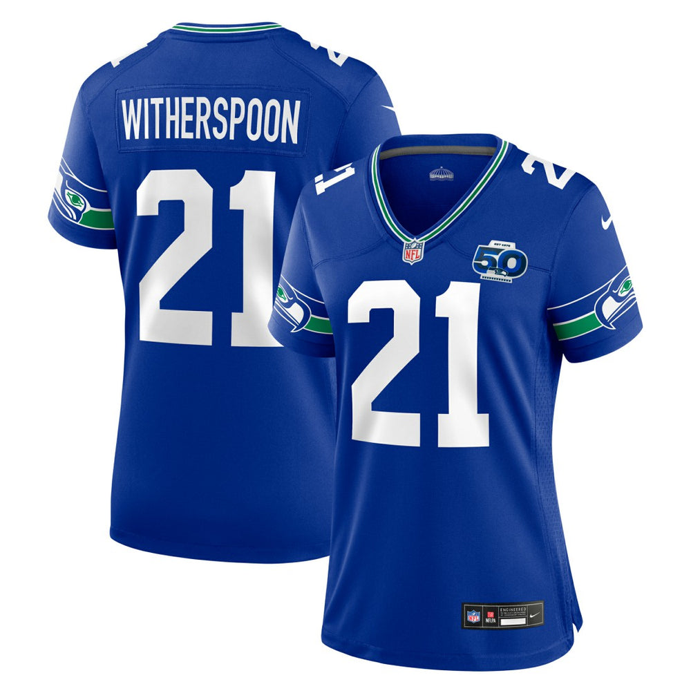 Devon Witherspoon Seattle Seahawks Women's Alternate 50th Season Game Jersey - Royal