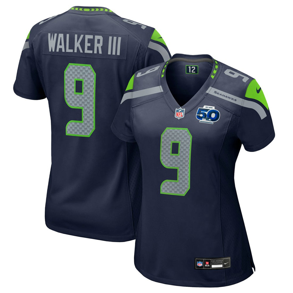 Kenneth Walker III Seattle Seahawks Women's 50th Season Game Jersey - College Navy