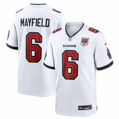 Baker Mayfield Tampa Bay Buccaneers 50th Season White Game Jersey - White
