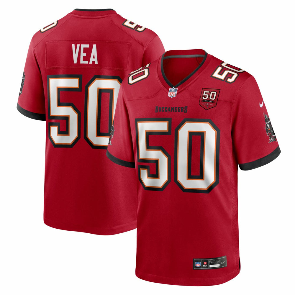 Vita Vea Tampa Bay Buccaneers 50th Season Team Game Jersey - Red