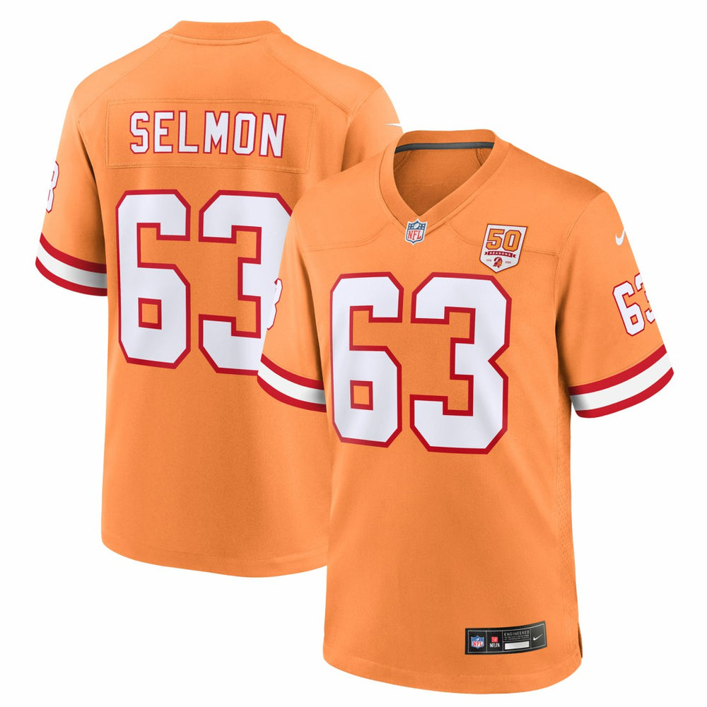 Lee Roy Selmon Tampa Bay Buccaneers 50th Season Game Jersey - Creamsicle
