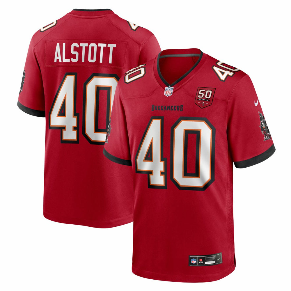 Mike Alstott Tampa Bay Buccaneers 50th Season Team Game Jersey - Red