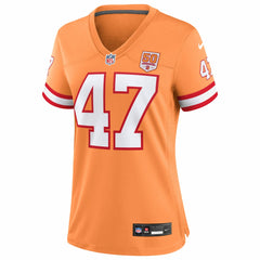 John Lynch Tampa Bay Buccaneers Women's 50th Season Game Jersey - Creamsicle