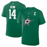 Jamie Benn Dallas Stars Fanatics Captain Authentic Stack Name & Number T-Shirt Kelly Green