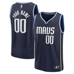 Dallas Mavericks Fast Break Custom Jersey sale - Statement Editi- Navy