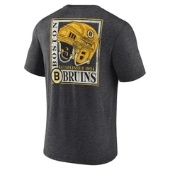 Boston Bruins Earnest Will Tri-Blend T-Shirt Charcoal