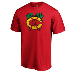 Chicago Blackhawks Splatter Logo T-Shirt Red