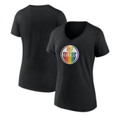 Edmonton Oilers Women's Team Pride V-Neck T-Shirt Black