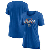 Edmonton Oilers Women's Hit the Ice Tri-Blend T-Shirt Royal
