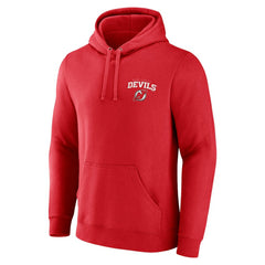 New Jersey Devils Team Lockup Pullover Hoodie Red