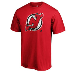 New Jersey Devils Splatter Logo T-Shirt Red