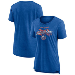 New York Islanders Women's Hit the Ice Tri-Blend T-Shirt Royal