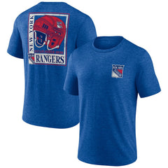 New York Rangers Earnest Will Tri-Blend T-Shirt Blue