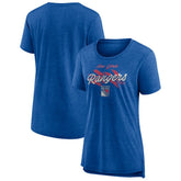 New York Rangers Women's Hit the Ice Tri-Blend T-Shirt Blue