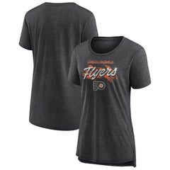 Philadelphia Flyers Women's Hit the Ice Tri-Blend T-Shirt Gray