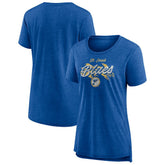 St. Louis Blues Women's Hit the Ice Tri-Blend T-Shirt Blue
