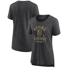 Vegas Golden Knights Women's Vintage Arch Tri-Blend T-Shirt Gray