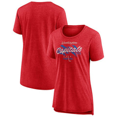 Washington Capitals Women's Hit the Ice Tri-Blend T-Shirt Red