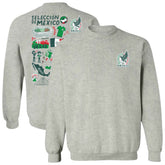 Mexico National Team Vive La Fete Women's Impressions Artwork Pullover Sweatshirt Gray