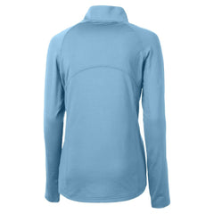 San Diego Padres Cutter & Buck Women's Raglan Adapt Eco Knit Stretch Recycled Half-Zip Top Powder Blue