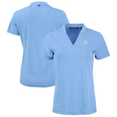 Chicago Cubs Cutter & Buck Forge Heathered Stretch Blade Top Heather Powder Blue