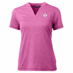 Milwaukee Brewers Cutter & Buck Forge Heathered Stretch Blade Top Light Pink