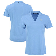 Minnesota Twins Cutter & Buck Forge Heathered Stretch Blade Top Heather Powder Blue