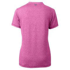 Detroit Tigers Cutter & Buck Forge Heathered Stretch Blade Top Light Pink