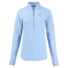 Chicago Cubs Cutter & Buck Women's Peshastin Eco Fleece Recycled Half-Zip Jacket Heather Powder Blue