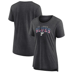 St. Louis Blues Women's Proud Tri-Blend T-Shirt Gray