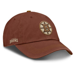 Boston Bruins Fanatics Fall Leaves Timber Adjustable Hat Brown