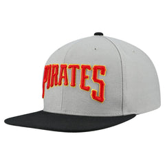 Pittsburgh Pirates Cooperstown Collection Basic Flip Snapback Hat Gray | Mitchell & Ness