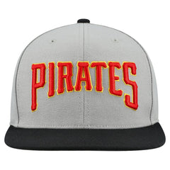 Pittsburgh Pirates Cooperstown Collection Basic Flip Snapback Hat Gray | Mitchell & Ness