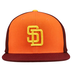 San Diego Padres Cooperstown Collection Basic Flip Snapback Hat Orange/Brown | Mitchell & Ness