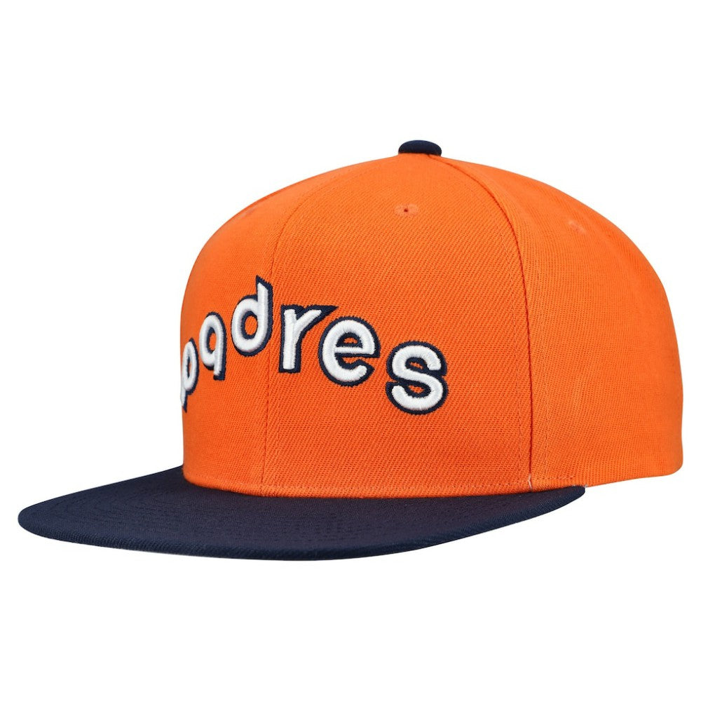 San Diego Padres Cooperstown Collection Basic Flip Snapback Hat Orange | Mitchell & Ness