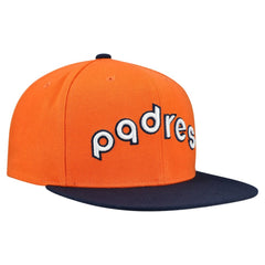 San Diego Padres Cooperstown Collection Basic Flip Snapback Hat Orange | Mitchell & Ness