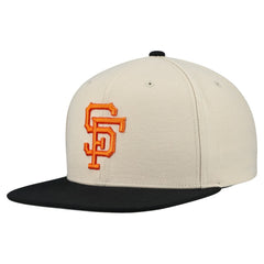 San Francisco Giants Cooperstown Collection Basic Flip Snapback Hat Cream | Mitchell & Ness