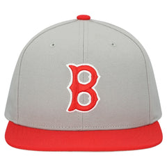 Boston Red Sox Cooperstown Collection Basic Flip Snapback Hat Gray | Mitchell & Ness