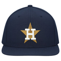 Houston Astros Cooperstown Collection Basic Flip Snapback Hat Navy | Mitchell & Ness