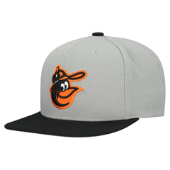 Baltimore Orioles Cooperstown Collection Basic Flip Snapback Hat Gray | Mitchell & Ness