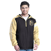 Vegas Golden Knights G-III Sports by Carl Banks Lateral Half-Zip Hoodie Jacket Black/Gold