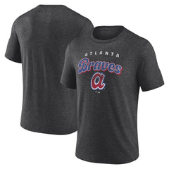 Atlanta Braves Wonderment Tri-Blend T-Shirt Charcoal